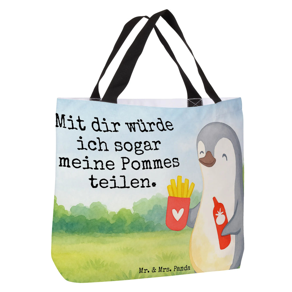Shopper Pinguin Pommes Design Beutel, Einkaufstasche, Tasche, Strandtasche, Einkaufsbeutel, Shopper, Schultasche, Freizeittasche, Tragebeutel, Schulbeutel, Alltagstasche, Liebe, Partner, Freund, Freundin, Ehemann, Ehefrau, Heiraten, Verlobung, Heiratsantrag, Liebesgeschenk, Jahrestag, Hocheitstag, Valentinstag, Geschenk für Frauen, Hochzeitstag, Mitbringsel, Geschenk für Freundin, Geschenk für Partner, Liebesbeweis, für Männer, für Ehemann