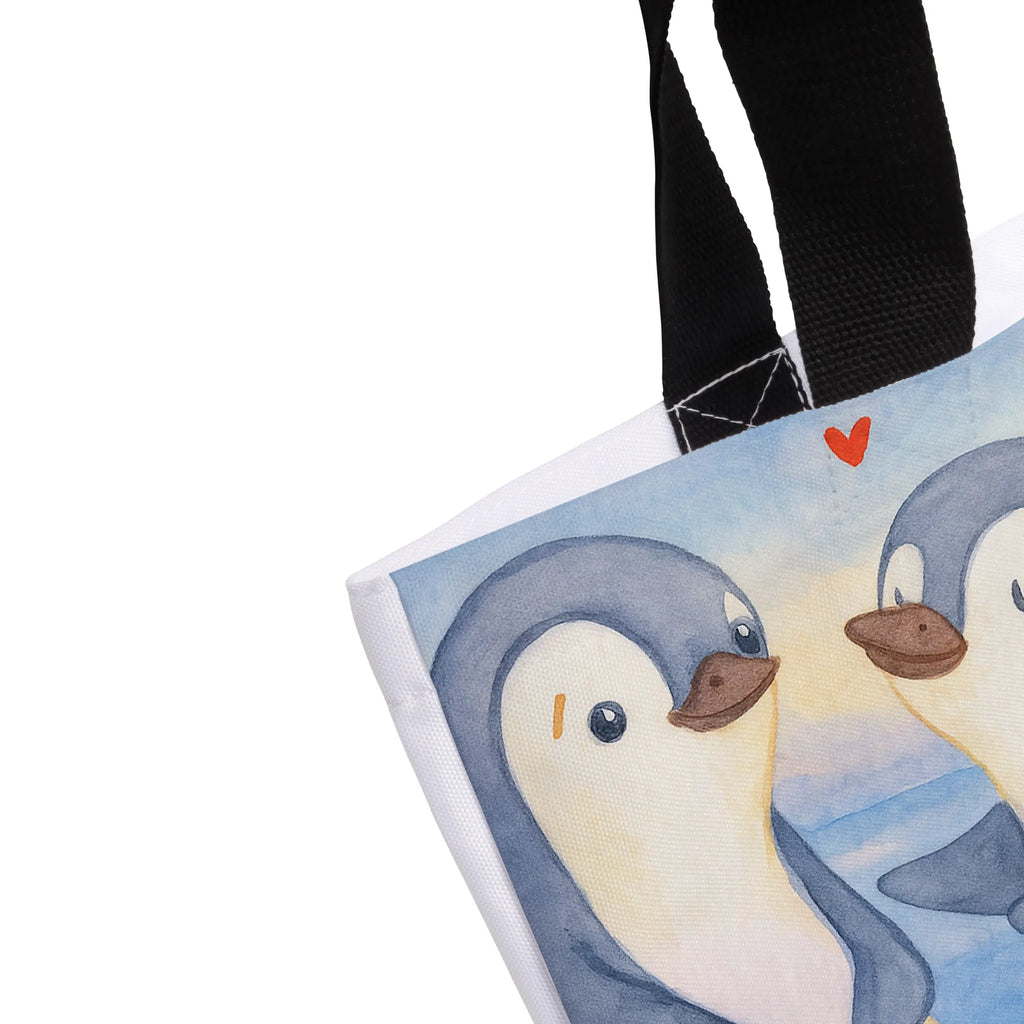 Shopper Pinguine trösten Design Strandtasche, Beutel, Shopper, Einkaufstasche, Freizeittasche, Schultasche, Alltagstasche, Einkaufsbeutel, Tragebeutel, Tasche, Schulbeutel, Liebe, Partner, Freund, Freundin, Ehemann, Ehefrau, Heiraten, Verlobung, Heiratsantrag, Liebesgeschenk, Jahrestag, Hocheitstag, Valentinstag, Geschenk für Frauen, Geschenk für Freundin, Mitbringsel, Geschenk für Partner, für Ehemann, Hochzeitstag, Liebesbeweis, für Männer
