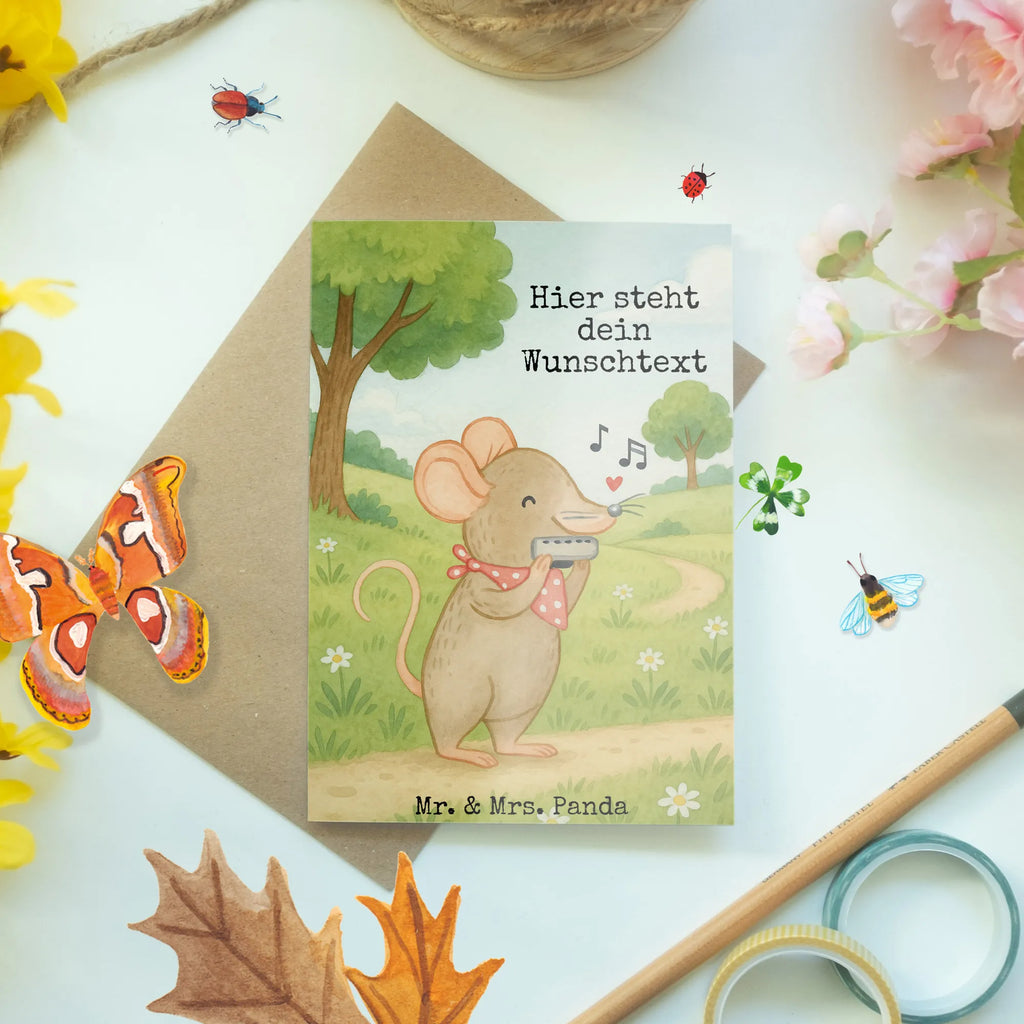 Personalisierte Grußkarte Maus Mundharmonika Design Grußkarte selbst gestalten, Personalisierte Einladungskarte, Grußkarte selber drucken, Grußkarte mit Namen, Personalisierte Glückwunschkarte, Personalisierte Grußkarte, Grußkarte mit persönlichen Nachrichten, Grußkarte als Geldgeschenk, Grußkarten personalisiert, Personalisierte Geburtstagskarte, Personalisiertere Klappkarte, Personalisierte Karte, Personalisierte Hochzeitskarte, Instrumente, Geschenke Musiker, Musikliebhaber, Lagerfeuer, Maus, Gesang, Mundharmonika