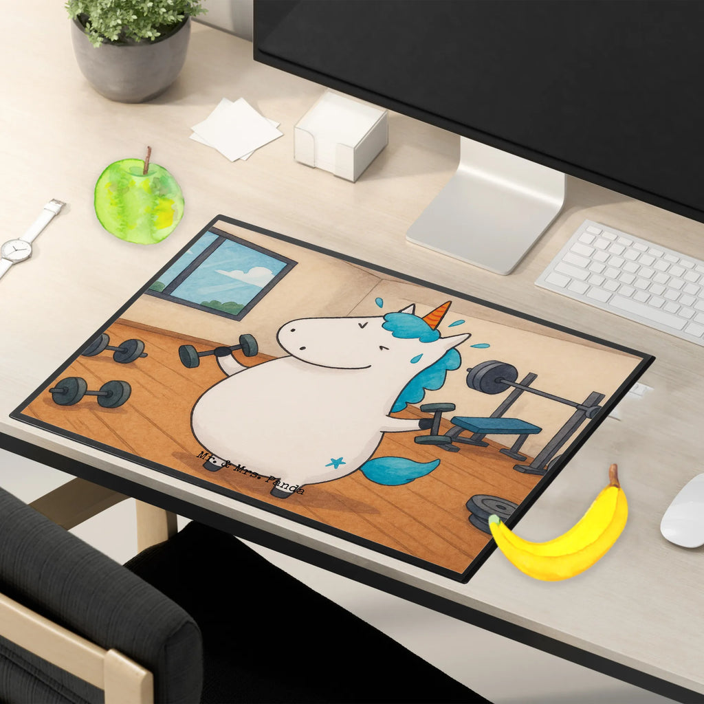 Podkładka na biurko jednorożec Fitness Design Schreibunterlage, Schreibtischauflage, Bürobedarf, Büroartikel, Schreibwaren, Schreibtisch Unterlagen, Schreibtischunterlage Groß, Einhorn, Einhörner, Einhorn Deko, Unicorn, Gym, Fitness, Fitnessstudio, Diät, Abnehmen, Sport, Pumpen, Geräte, Sixpack