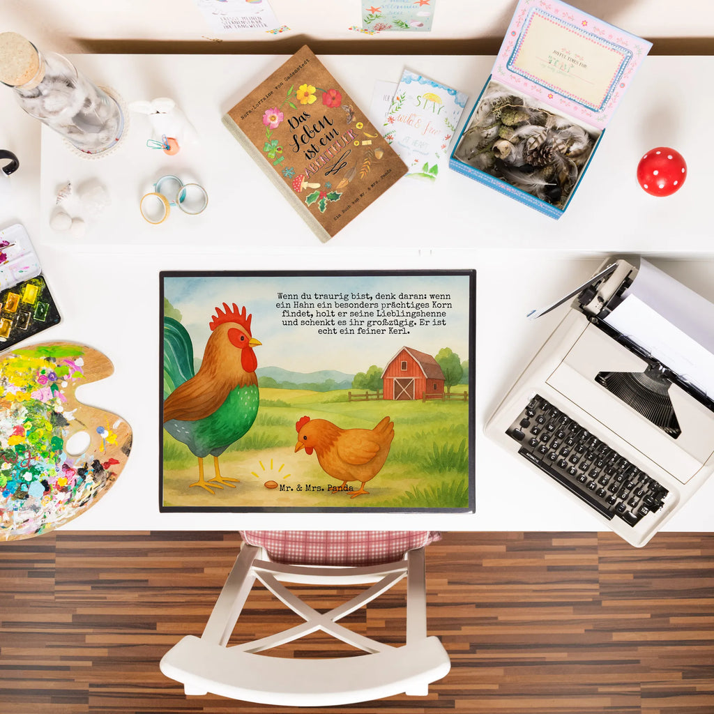 Schreibtischunterlage Hahn Korn Design Schreibwaren, Schreibtisch Unterlagen, Schreibtischauflage, Schreibtischunterlage Groß, Schreibunterlage, Büroartikel, Bürobedarf, Bauernhof, Hoftiere, Landwirt, Landwirtin, Henne, Eier, Hahn, Natur, Korn