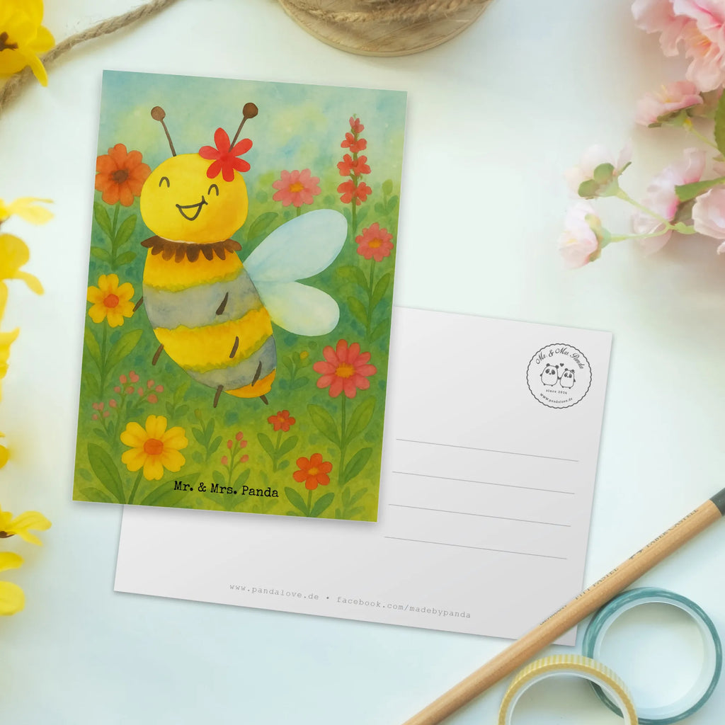 Postkarte Biene Blume Design Postkarte, Karte, Geschenkkarte, Grußkarte, Einladung, Ansichtskarte, Geburtstagskarte, Einladungskarte, Dankeskarte, Ansichtskarten, Einladung Geburtstag, Einladungskarten Geburtstag, Biene, Wespe, Hummel