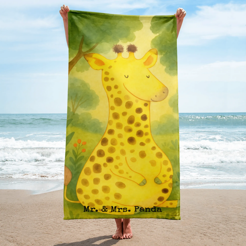 XL bath towel giraffe Satisfied Design Handtuch, Badetuch, Duschtuch, Strandtuch, Saunatuch, Afrika, Wildtiere, Giraffe, Zufrieden, Glück, Abenteuer
