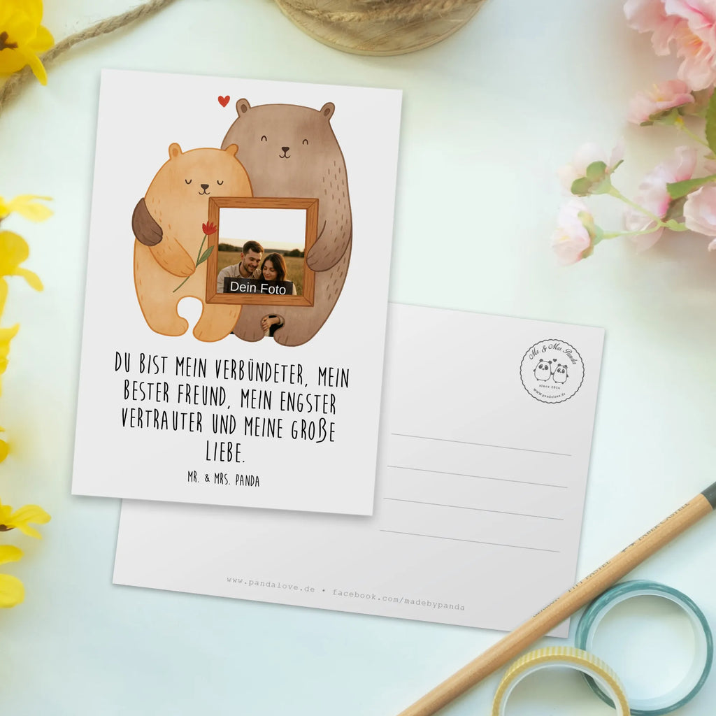 Personalized Photo Postcard Bears in love Design Personalisierte Foto Postkarte, Liebe, Partner, Freund, Freundin, Ehemann, Ehefrau, Heiraten, Verlobung, Heiratsantrag, Liebesgeschenk, Jahrestag, Hocheitstag, Bär, Geschenk Freundin, Hochzeitstag, Geschenk Freund, Verlobt, Liebesbeweis, Geschenk Hochzeit, Bären, Verliebt, Bärchen, Verheiratet