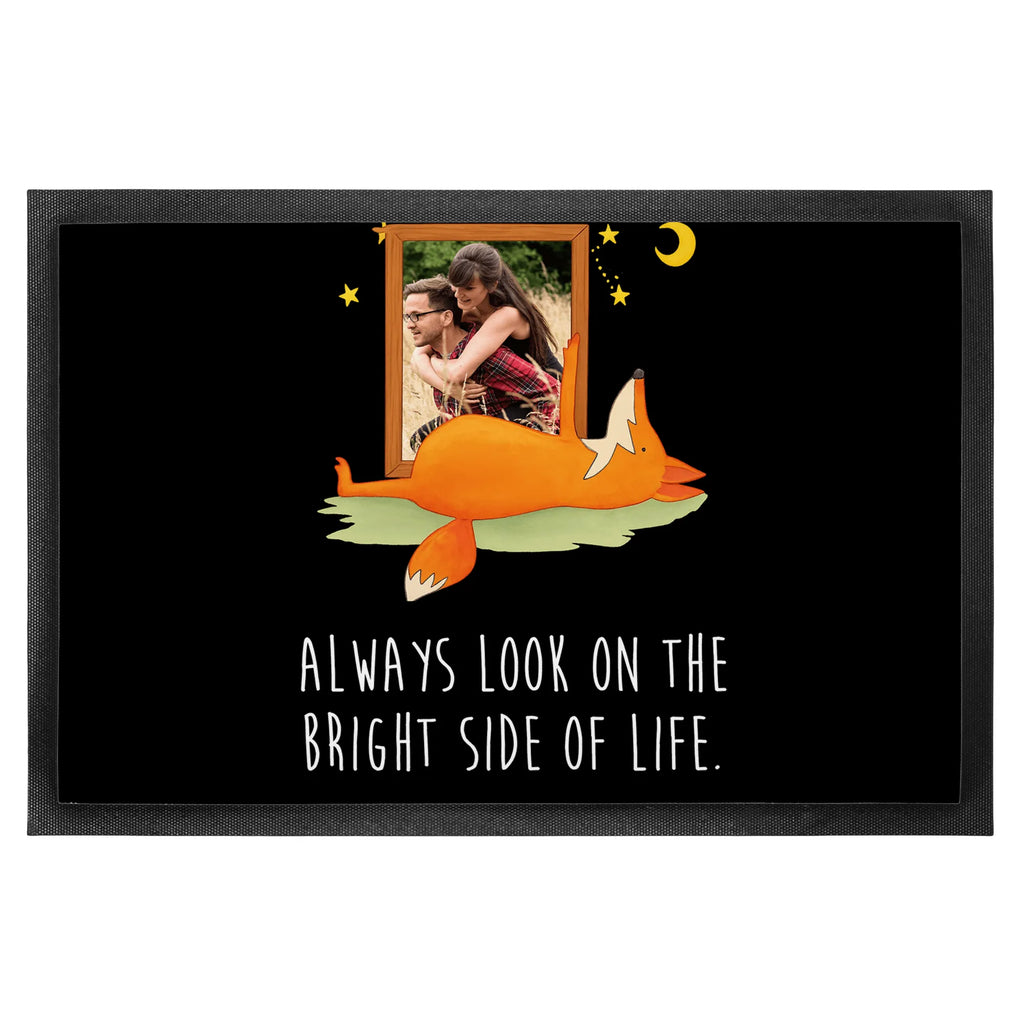 Personalized Photo Doormat Fox Stars Design Personalisierte Foto Fußmatte, Fuchs, Always Look on the Bright Side of Life, Spruch schön, tröstende Worte, Romantik, Füchse, Spruch positiv