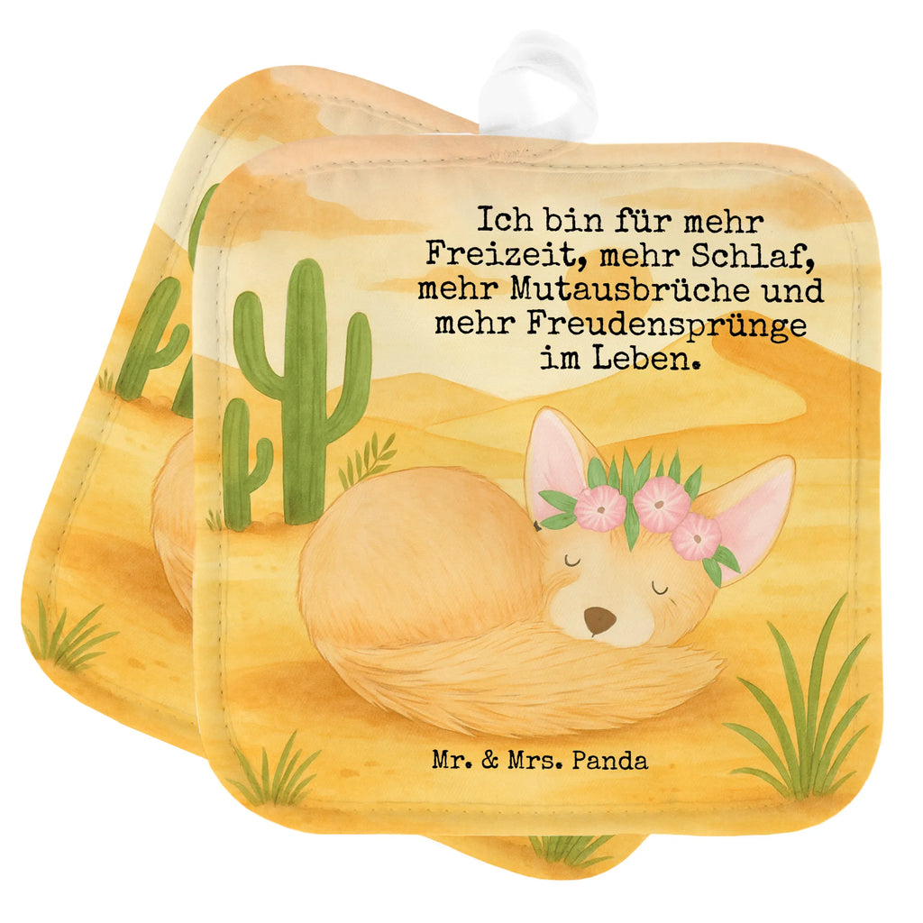 2er Set Topflappen  Wüstenfuchs Blumen Design Topflappen, Topfuntersetzer, Ofenhandschuh, Topflappen Set, Topflappen lustig, Topflappen mit Spruch, Ofenhandschuhe, Topfhandschuhe, Topfhandschuh, Topflappenset, Topflappen 2er Set, Schöne Topflappen, Afrika, Wildtiere, Wüste, Wüstenfuchs, Blumen, Blumenkranz, Glücklich