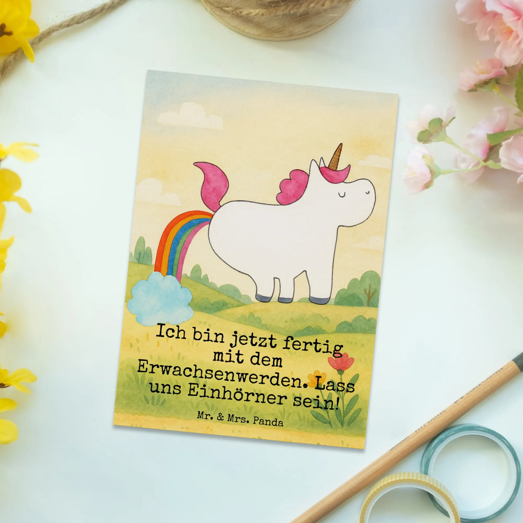 Postcard unicorn fart Design Postkarte, Karte, Geschenkkarte, Grußkarte, Einladung, Ansichtskarte, Geburtstagskarte, Einladungskarte, Dankeskarte, Ansichtskarten, Einladung Geburtstag, Einladungskarten Geburtstag, Einhorn, Einhörner, Einhorn Deko, Unicorn, Pups, Regenbogen, Glitzer, Einhornpower, Erwachsenwerden, Spaß, lustig, Freundin