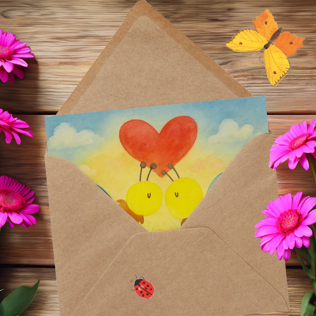 Deluxe Karte Biene Liebe Design Karte, Grußkarte, Klappkarte, Einladungskarte, Glückwunschkarte, Hochzeitskarte, Geburtstagskarte, Hochwertige Grußkarte, Hochwertige Klappkarte, Biene, Wespe, Hummel