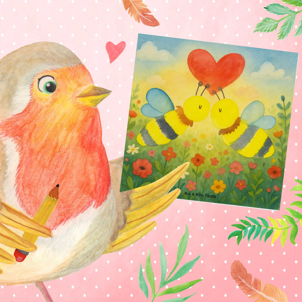 Deluxe Karte Biene Liebe Design Karte, Grußkarte, Klappkarte, Einladungskarte, Glückwunschkarte, Hochzeitskarte, Geburtstagskarte, Hochwertige Grußkarte, Hochwertige Klappkarte, Biene, Wespe, Hummel