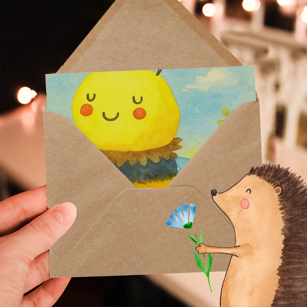 Deluxe Karte Biene Verliebt Design Karte, Grußkarte, Klappkarte, Einladungskarte, Glückwunschkarte, Hochzeitskarte, Geburtstagskarte, Hochwertige Grußkarte, Hochwertige Klappkarte, Biene, Wespe, Hummel