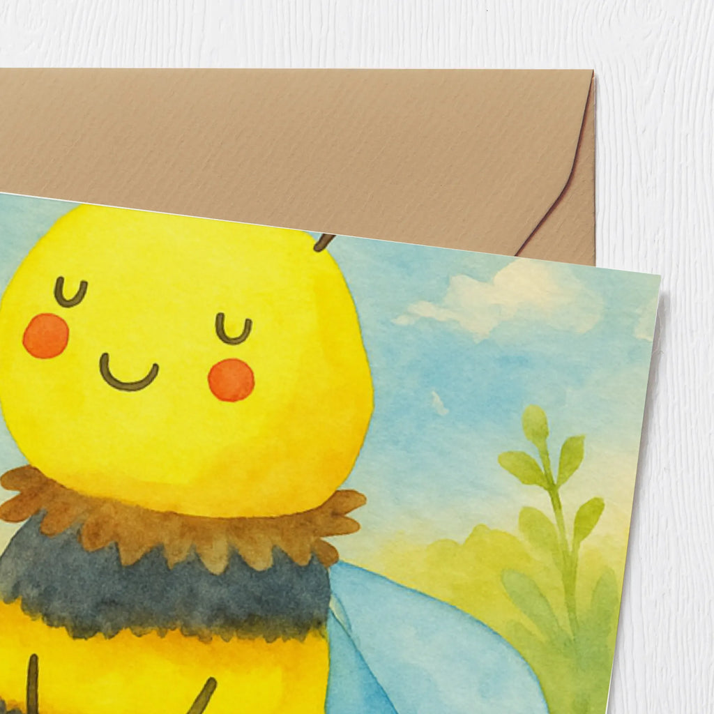 Deluxe Karte Biene Verliebt Design Karte, Grußkarte, Klappkarte, Einladungskarte, Glückwunschkarte, Hochzeitskarte, Geburtstagskarte, Hochwertige Grußkarte, Hochwertige Klappkarte, Biene, Wespe, Hummel