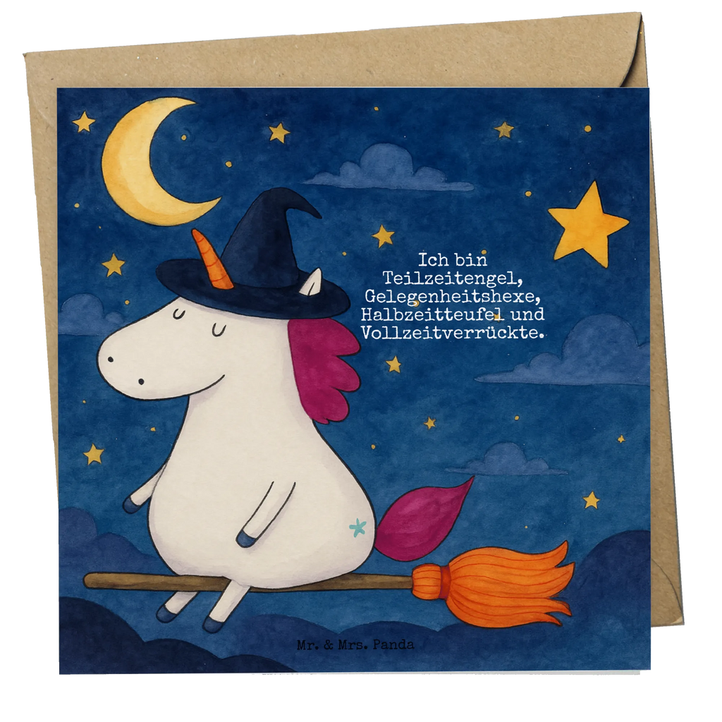 Deluxe Card unicorn Witch Design Karte, Grußkarte, Klappkarte, Einladungskarte, Glückwunschkarte, Hochzeitskarte, Geburtstagskarte, Hochwertige Grußkarte, Hochwertige Klappkarte, Einhorn, Einhörner, Einhorn Deko, Unicorn, Frau, Ehefrau, Hexe, Teufel, Engel, Verrückte, Freundin, Leben, Zicke
