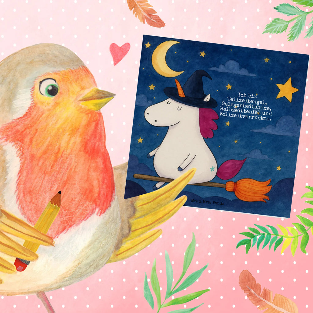 Deluxe Card unicorn Witch Design Karte, Grußkarte, Klappkarte, Einladungskarte, Glückwunschkarte, Hochzeitskarte, Geburtstagskarte, Hochwertige Grußkarte, Hochwertige Klappkarte, Einhorn, Einhörner, Einhorn Deko, Unicorn, Frau, Ehefrau, Hexe, Teufel, Engel, Verrückte, Freundin, Leben, Zicke