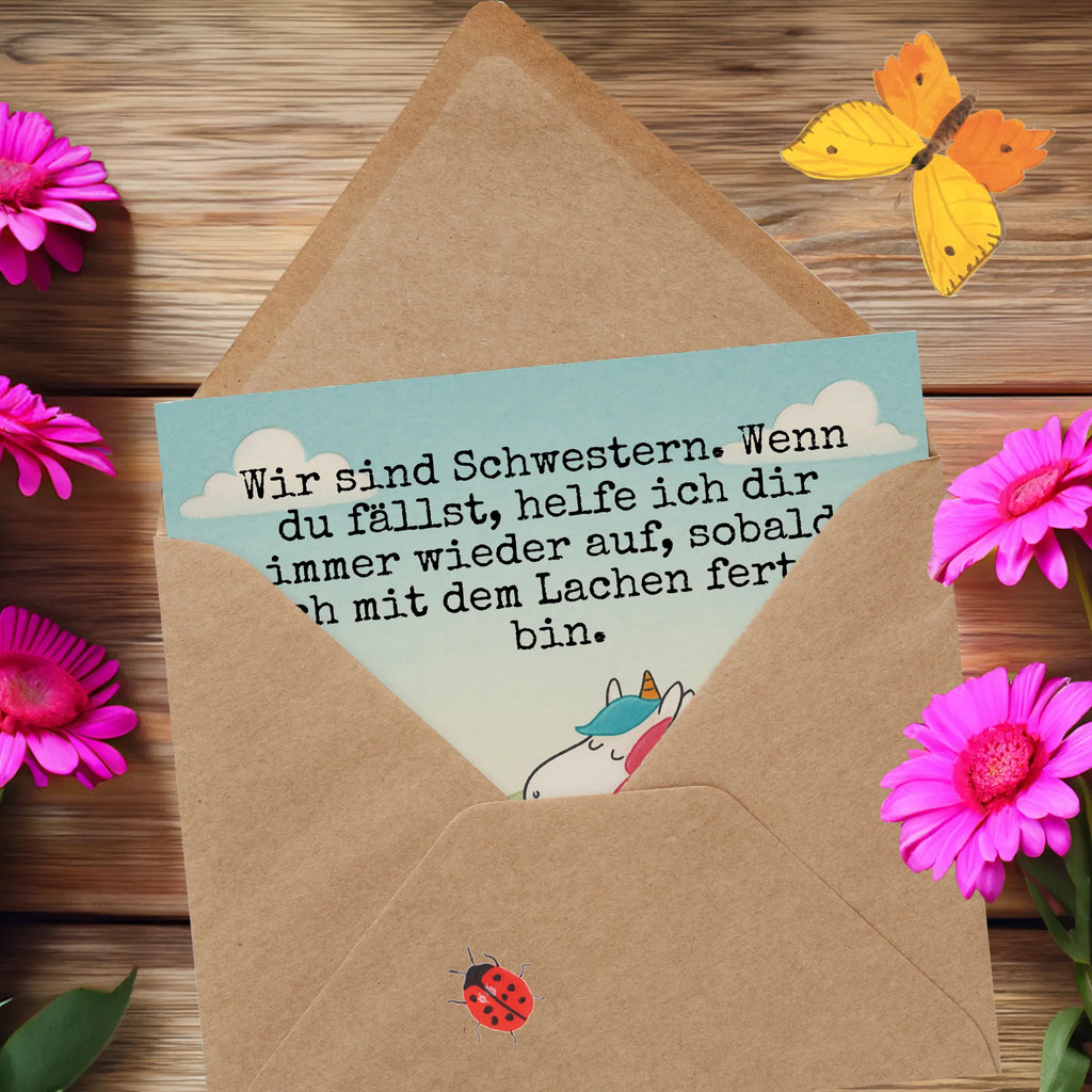 Karta Deluxe Jednorożce Przytulanie Design Karte, Grußkarte, Klappkarte, Einladungskarte, Glückwunschkarte, Hochzeitskarte, Geburtstagskarte, Hochwertige Grußkarte, Hochwertige Klappkarte, Einhorn, Einhörner, Einhorn Deko, Unicorn, Freundinnen, Freundin, BFF, Schwester, Schwestern, Familie, Geschwister, Sister, Liebe