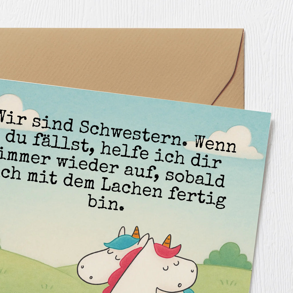 Karta Deluxe Jednorożce Przytulanie Design Karte, Grußkarte, Klappkarte, Einladungskarte, Glückwunschkarte, Hochzeitskarte, Geburtstagskarte, Hochwertige Grußkarte, Hochwertige Klappkarte, Einhorn, Einhörner, Einhorn Deko, Unicorn, Freundinnen, Freundin, BFF, Schwester, Schwestern, Familie, Geschwister, Sister, Liebe