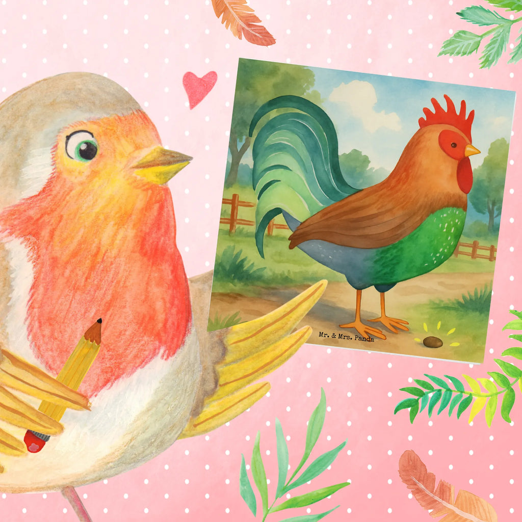 Karta Deluxe kogut ziarno Design Karte, Grußkarte, Klappkarte, Einladungskarte, Glückwunschkarte, Hochzeitskarte, Geburtstagskarte, Hochwertige Grußkarte, Hochwertige Klappkarte, Bauernhof, Hoftiere, Landwirt, Landwirtin, Hahn, Korn, Henne, Eier, Natur