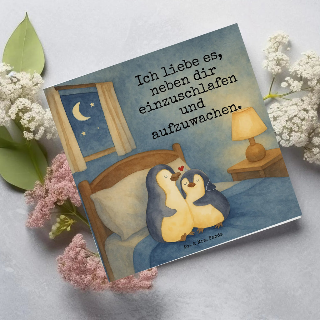 Deluxe Karte Pinguine Einschlafen Design Karte, Grußkarte, Klappkarte, Einladungskarte, Glückwunschkarte, Hochzeitskarte, Geburtstagskarte, Hochwertige Grußkarte, Hochwertige Klappkarte, Liebe, Partner, Freund, Freundin, Ehemann, Ehefrau, Heiraten, Verlobung, Heiratsantrag, Liebesgeschenk, Jahrestag, Hocheitstag, Valentinstag, Geschenk für Frauen, Hochzeitstag, Mitbringsel, Geschenk für Freundin, Geschenk für Partner, Liebesbeweis, für Männer, für Ehemann