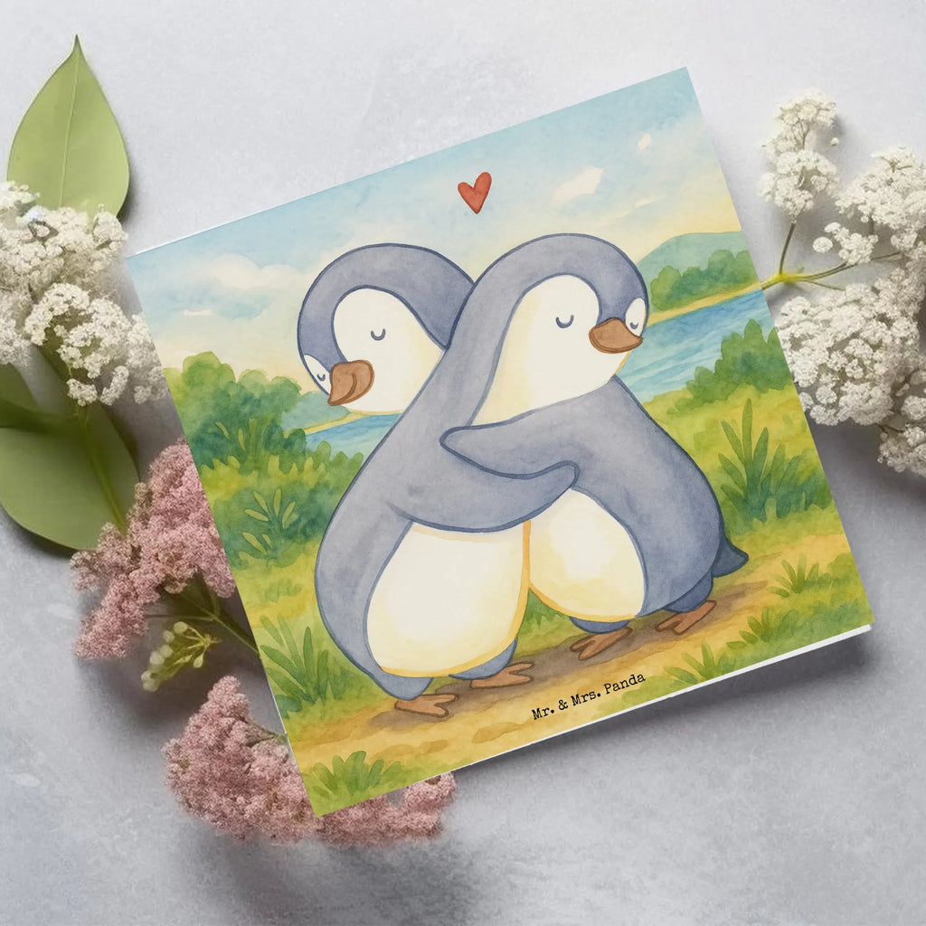 Karta Deluxe Pingwiny przytulanie Design Karte, Grußkarte, Klappkarte, Einladungskarte, Glückwunschkarte, Hochzeitskarte, Geburtstagskarte, Hochwertige Grußkarte, Hochwertige Klappkarte, Liebe, Partner, Freund, Freundin, Ehemann, Ehefrau, Heiraten, Verlobung, Heiratsantrag, Liebesgeschenk, Jahrestag, Hocheitstag, Valentinstag, Geschenk für Frauen, Hochzeitstag, Mitbringsel, Geschenk für Freundin, Geschenk für Partner, Liebesbeweis, für Männer, für Ehemann