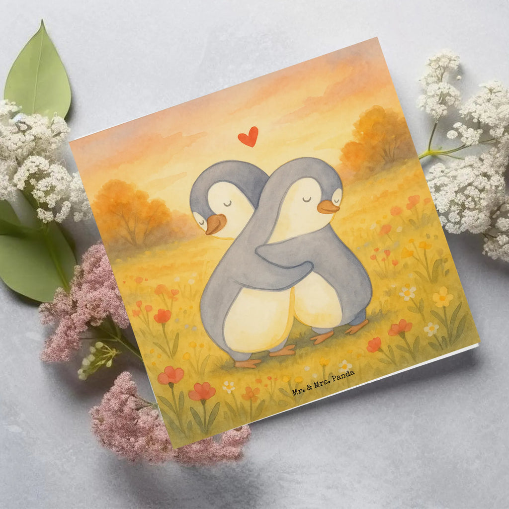 Karta Deluxe pingwiny Przytulanie Design Hochwertige Grußkarte, Karte, Klappkarte, Glückwunschkarte, Grußkarte, Hochzeitskarte, Einladungskarte, Hochwertige Klappkarte, Geburtstagskarte, Liebe, Partner, Freund, Freundin, Ehemann, Ehefrau, Heiraten, Verlobung, Heiratsantrag, Liebesgeschenk, Jahrestag, Hocheitstag, Valentinstag, Mitbringsel, Geschenk für Frauen, für Männer, Geschenk für Freundin, Geschenk für Partner, Hochzeitstag, für Ehemann, Liebesbeweis