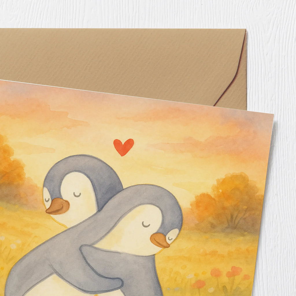Karta Deluxe pingwiny Przytulanie Design Hochwertige Grußkarte, Karte, Klappkarte, Glückwunschkarte, Grußkarte, Hochzeitskarte, Einladungskarte, Hochwertige Klappkarte, Geburtstagskarte, Liebe, Partner, Freund, Freundin, Ehemann, Ehefrau, Heiraten, Verlobung, Heiratsantrag, Liebesgeschenk, Jahrestag, Hocheitstag, Valentinstag, Mitbringsel, Geschenk für Frauen, für Männer, Geschenk für Freundin, Geschenk für Partner, Hochzeitstag, für Ehemann, Liebesbeweis