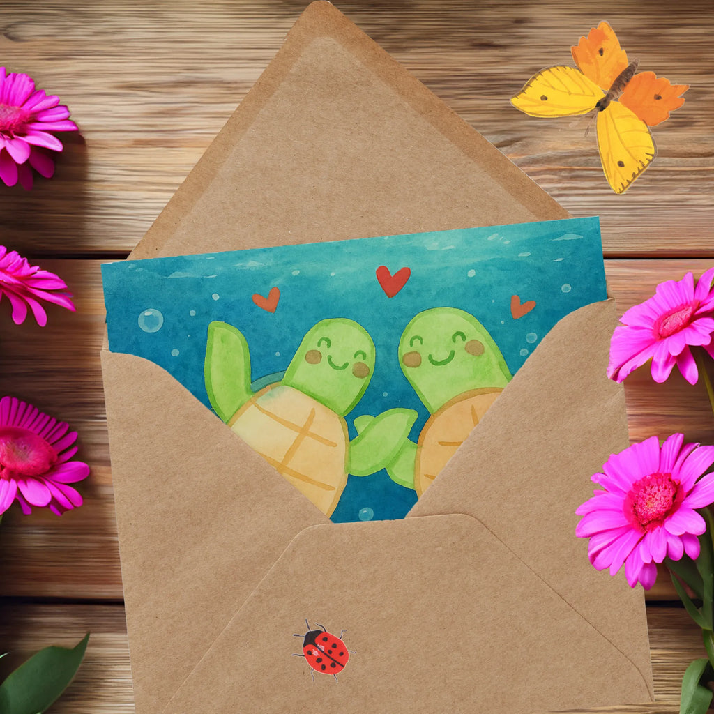 Deluxe Card turtles Pair Design Karte, Grußkarte, Klappkarte, Einladungskarte, Glückwunschkarte, Hochzeitskarte, Geburtstagskarte, Hochwertige Grußkarte, Hochwertige Klappkarte, Liebe, Partner, Freund, Freundin, Ehemann, Ehefrau, Heiraten, Verlobung, Heiratsantrag, Liebesgeschenk, Jahrestag, Hocheitstag, Valentinstag, Geschenk für Frauen, Hochzeitstag, Mitbringsel, Geschenk für Freundin, Geschenk für Partner, Liebesbeweis, für Männer, für Ehemann