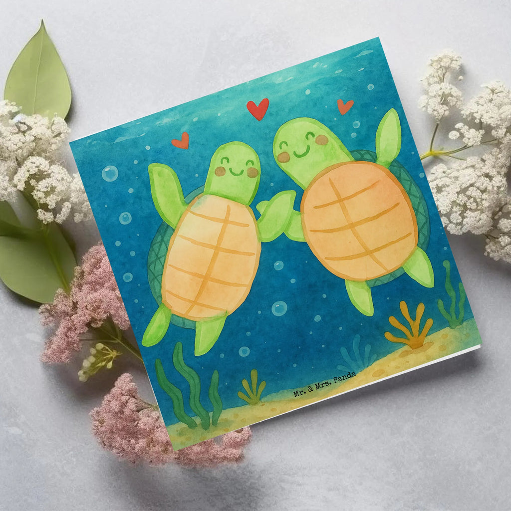 Deluxe Card turtles Pair Design Karte, Grußkarte, Klappkarte, Einladungskarte, Glückwunschkarte, Hochzeitskarte, Geburtstagskarte, Hochwertige Grußkarte, Hochwertige Klappkarte, Liebe, Partner, Freund, Freundin, Ehemann, Ehefrau, Heiraten, Verlobung, Heiratsantrag, Liebesgeschenk, Jahrestag, Hocheitstag, Valentinstag, Geschenk für Frauen, Hochzeitstag, Mitbringsel, Geschenk für Freundin, Geschenk für Partner, Liebesbeweis, für Männer, für Ehemann