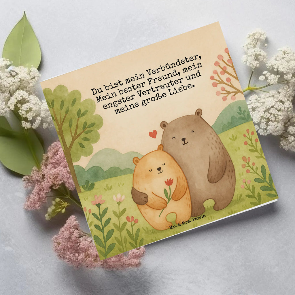 Deluxe Karte Bären Liebe Design Karte, Grußkarte, Klappkarte, Einladungskarte, Glückwunschkarte, Hochzeitskarte, Geburtstagskarte, Hochwertige Grußkarte, Hochwertige Klappkarte, Liebe, Partner, Freund, Freundin, Ehemann, Ehefrau, Heiraten, Verlobung, Heiratsantrag, Liebesgeschenk, Jahrestag, Hocheitstag, Verliebt, Verlobt, Verheiratet, Geschenk Freundin, Geschenk Freund, Liebesbeweis, Hochzeitstag, Geschenk Hochzeit, Bären, Bärchen, Bär