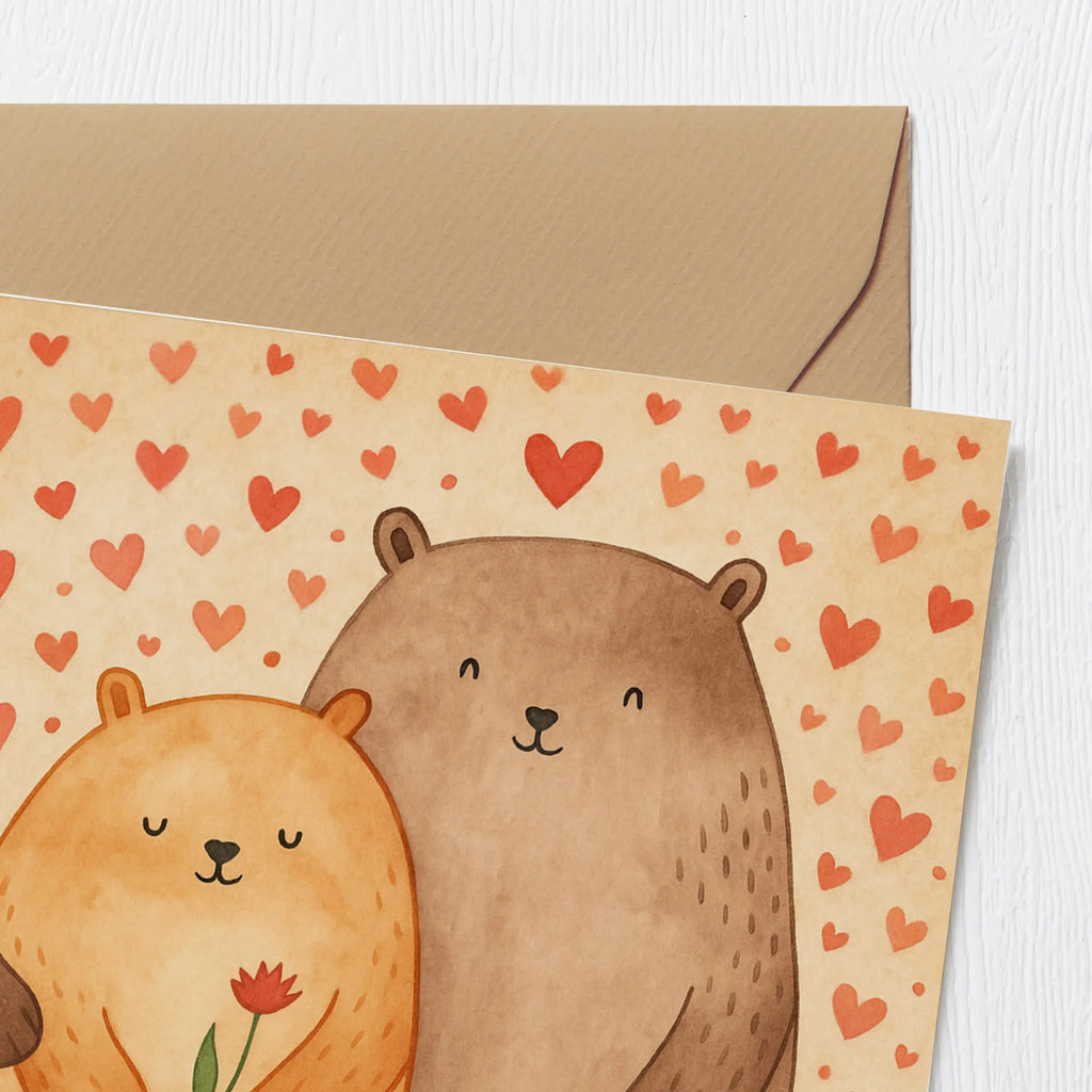 Deluxe Karte Bären Liebe Design Karte, Grußkarte, Klappkarte, Einladungskarte, Glückwunschkarte, Hochzeitskarte, Geburtstagskarte, Hochwertige Grußkarte, Hochwertige Klappkarte, Liebe, Partner, Freund, Freundin, Ehemann, Ehefrau, Heiraten, Verlobung, Heiratsantrag, Liebesgeschenk, Jahrestag, Hocheitstag, Verliebt, Verlobt, Verheiratet, Geschenk Freundin, Geschenk Freund, Liebesbeweis, Hochzeitstag, Geschenk Hochzeit, Bären, Bärchen, Bär