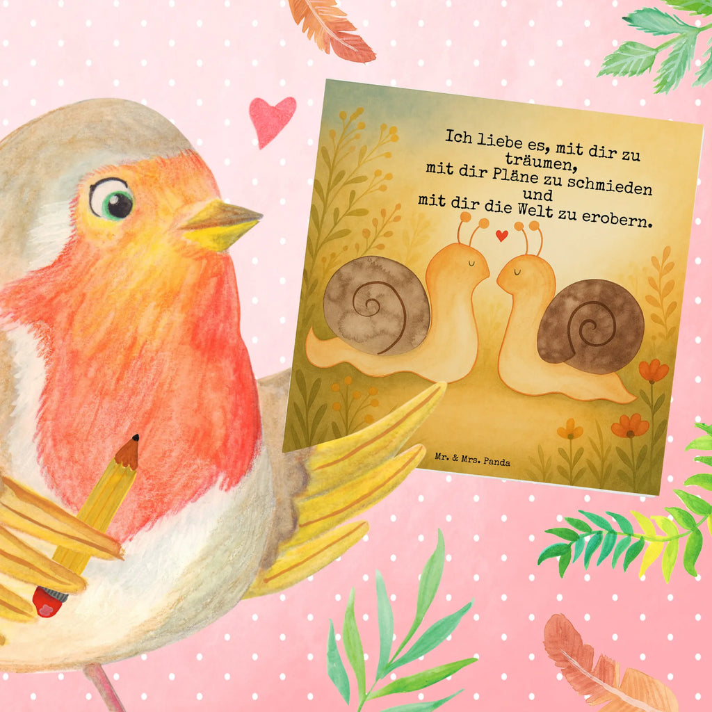 Deluxe Card Snails in love Design Karte, Grußkarte, Klappkarte, Einladungskarte, Glückwunschkarte, Hochzeitskarte, Geburtstagskarte, Hochwertige Grußkarte, Hochwertige Klappkarte, Liebe, Partner, Freund, Freundin, Ehemann, Ehefrau, Heiraten, Verlobung, Heiratsantrag, Liebesgeschenk, Jahrestag, Hocheitstag