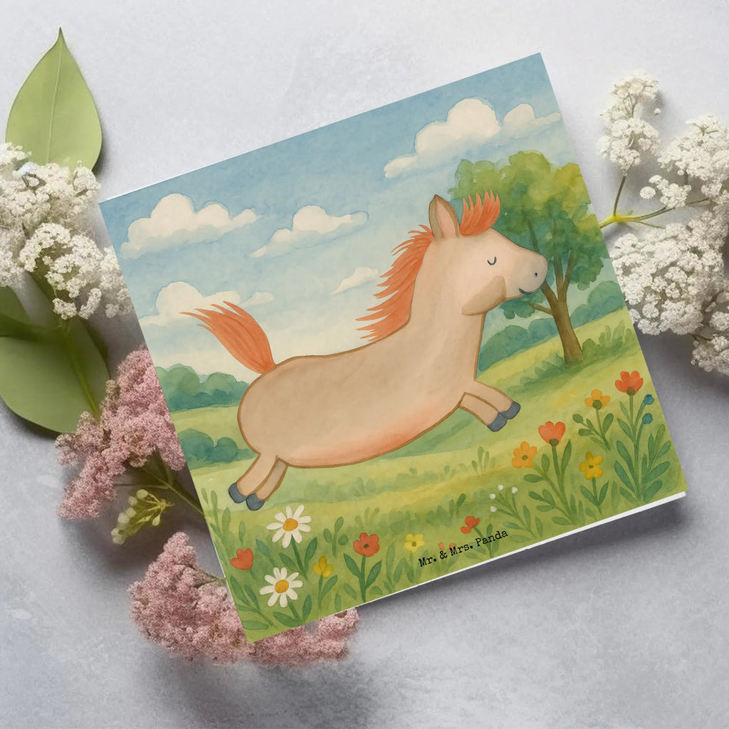 Karta Deluxe koń skakać Design Karte, Grußkarte, Klappkarte, Einladungskarte, Glückwunschkarte, Hochzeitskarte, Geburtstagskarte, Hochwertige Grußkarte, Hochwertige Klappkarte, Bauernhof, Hoftiere, Landwirt, Landwirtin, Pferd, Pony, Pferde, Stall, Pferdestall, ausreiten, reiten, Pferdebesitzer