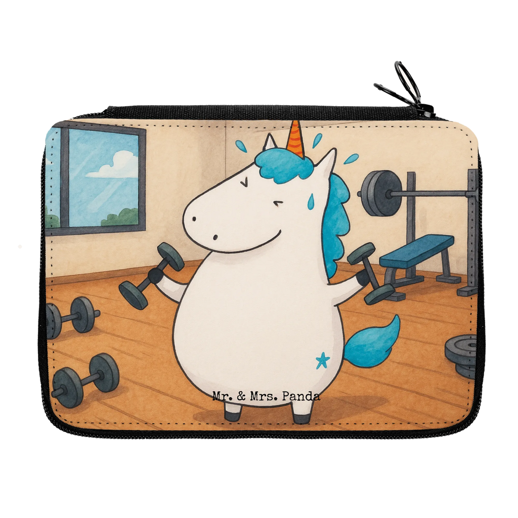 Federmappe Einhorn Fitness Design Federmappe, Stiftetasche, Stifte Etui, Schule, Einschulung, Geschenk, Kind, Schüler, Schülerin, Stifterolle, Federmäppchen, Motiv, Grundschule, Federmäppchen bedruckt, Büro Stifte Etui, Bestückte Federmappe, Kinder Federmappe, Federmappe Einschulung, Einhorn, Einhörner, Einhorn Deko, Unicorn, Gym, Fitness, Fitnessstudio, Diät, Abnehmen, Sport, Pumpen, Geräte, Sixpack