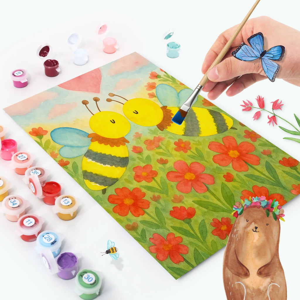 Malen nach Zahlen Biene Liebe Design Malen nach Zahlen, Kunstwerk, Ausmalbild, Biene, Wespe, Hummel