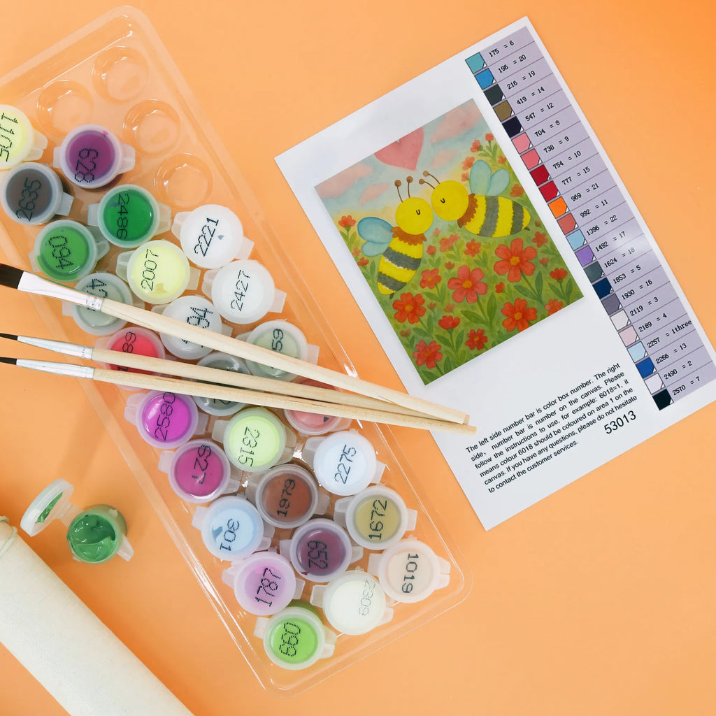 Malen nach Zahlen Biene Liebe Design Malen nach Zahlen, Kunstwerk, Ausmalbild, Biene, Wespe, Hummel