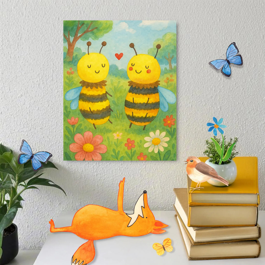 Paint by Numbers bee In love Design Kreativität, DIY, Künstler, Malen, Kunstwerk, Malen nach Zahlen, Ausmalbild, Bastelidee, Baseln, Biene, Wespe, Hummel