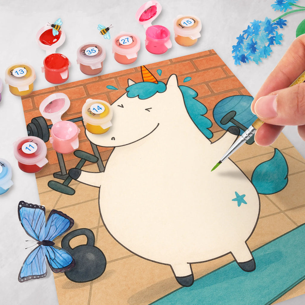 Paint by Numbers unicorn fitness Design Baseln, Kreativität, Malen, Künstler, Malen nach Zahlen, Ausmalbild, DIY, Kunstwerk, Bastelidee, Einhorn, Einhörner, Einhorn Deko, Unicorn, Diät, Fitness, Gym, Sport, Geräte, Fitnessstudio, Pumpen, Abnehmen, Sixpack