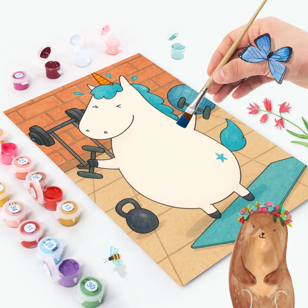 Paint by Numbers unicorn fitness Design Baseln, Kreativität, Malen, Künstler, Malen nach Zahlen, Ausmalbild, DIY, Kunstwerk, Bastelidee, Einhorn, Einhörner, Einhorn Deko, Unicorn, Diät, Fitness, Gym, Sport, Geräte, Fitnessstudio, Pumpen, Abnehmen, Sixpack