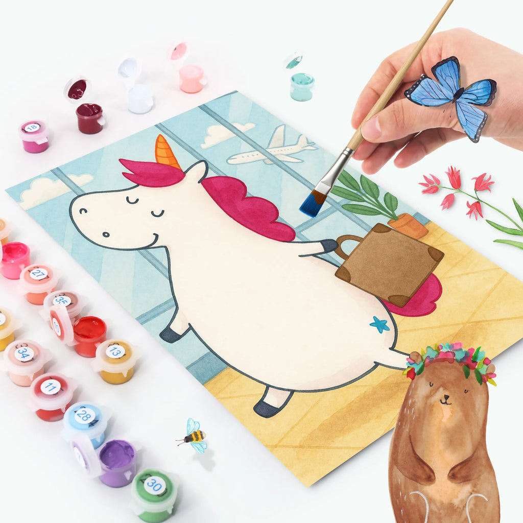 Malowanie według numerów Jednorożec walizka Design Bastelidee, Malen nach Zahlen, Ausmalbild, Baseln, DIY, Künstler, Kreativität, Malen, Kunstwerk, Einhorn, Einhörner, Einhorn Deko, Unicorn, albern, Spaß, lustig, Koffer, Reise, Kind, witzig, Erwachsen, Gepäck, Verreisen, Abenteuer, unicorn