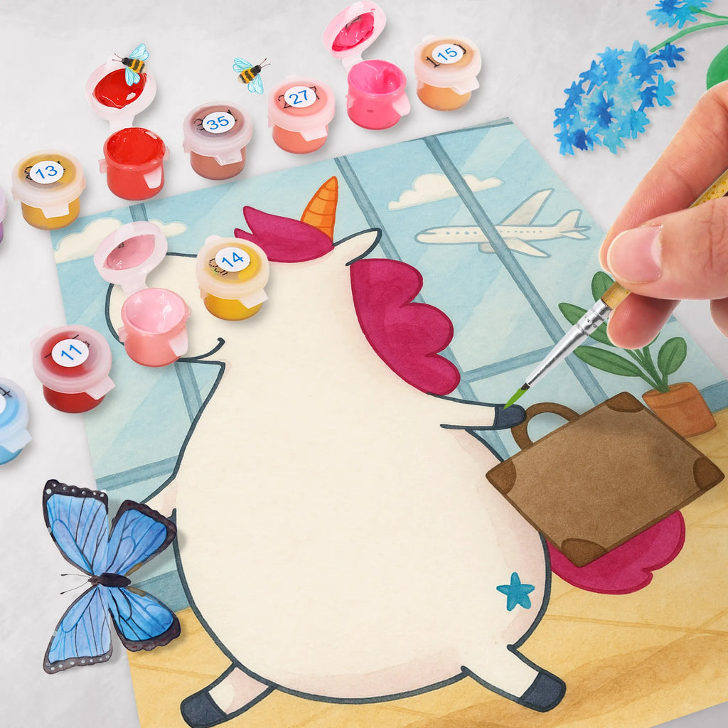 Malowanie według numerów Jednorożec walizka Design Bastelidee, Malen nach Zahlen, Ausmalbild, Baseln, DIY, Künstler, Kreativität, Malen, Kunstwerk, Einhorn, Einhörner, Einhorn Deko, Unicorn, albern, Spaß, lustig, Koffer, Reise, Kind, witzig, Erwachsen, Gepäck, Verreisen, Abenteuer, unicorn