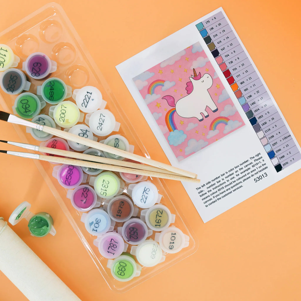 Malowanie według numerów Jednorożec puszczać bąki Design Jednorożec, jednorożce, dekoracje jednorożca, jednorożec