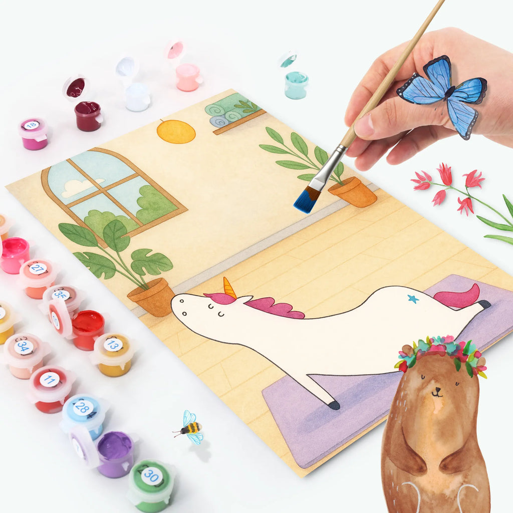 Paint by Numbers unicorn yoga Design Bastelidee, Malen nach Zahlen, Malen, Künstler, DIY, Kunstwerk, Baseln, Ausmalbild, Kreativität, Einhorn, Einhörner, Einhorn Deko, Unicorn, Achtsamkeit, Namaste, witzig, Joga, Yogamatte, Entspannung, süß, Sport, lustig, Yoga