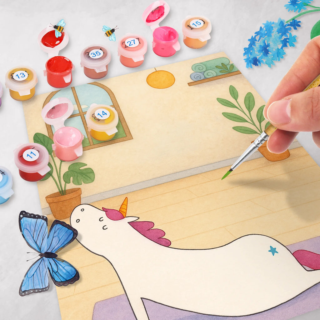 Paint by Numbers unicorn yoga Design Bastelidee, Malen nach Zahlen, Malen, Künstler, DIY, Kunstwerk, Baseln, Ausmalbild, Kreativität, Einhorn, Einhörner, Einhorn Deko, Unicorn, Achtsamkeit, Namaste, witzig, Joga, Yogamatte, Entspannung, süß, Sport, lustig, Yoga