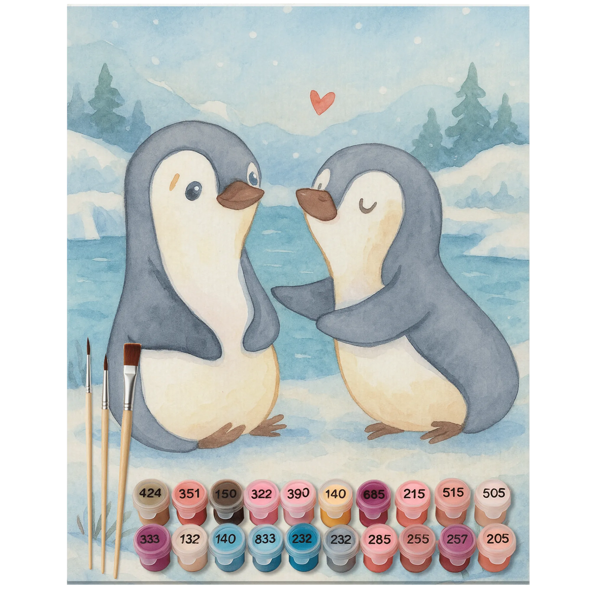 Paint by Numbers penguins console Design Love gift, Together, gift for her, gift for him, anniversary gift, Loving, Proposal of marriage, Two, Marriage, Valentine's Day Gift for Women Love Gift Anniversary Wedding Anniversary Party Favor Gift for Girlfriend Gift for Partner Boyfriend Gift Token of Love for Men for Husband