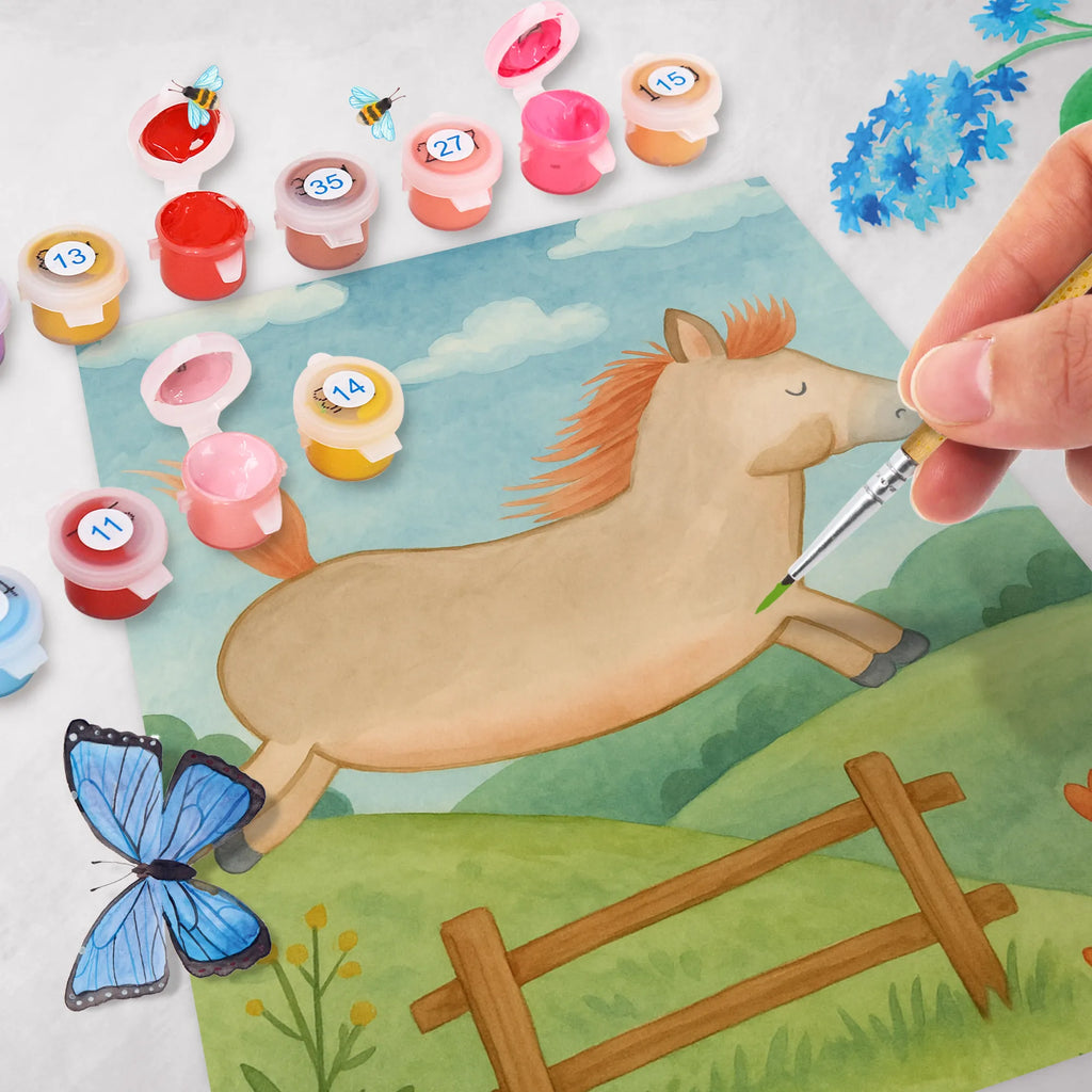 Malowanie według numerów koń skakać Design Gospodarstwo, zwierzęta gospodarskie, rolnik, rolniczka