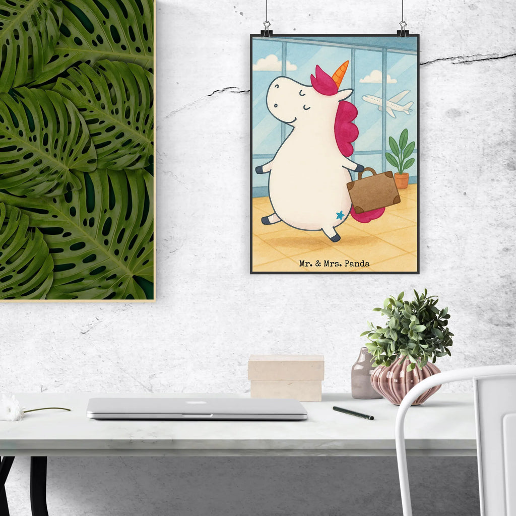 Poster Einhorn Koffer Design plakat, Bild, Mr. & Mrs. Panda Poster, schlafzimmer poster, Handgemaltes Poster, großes poster, Wanddekoration, Küchenposter, Posterdruck, kinderzimmer poster, Designposter, Poster, poster sprüche, Wandposter, Kunstdruck, Wanddeko, Wanddeko Bild, bild für wand, Wandbild, Deko Bild, Raumdekoration, Kinderposter, Einhörner, Einhorn Deko, Unicorn, Einhorn, Erwachsen, Kind, witzig, lustig, Koffer, Reise, Verreisen, Spaß, albern, unicorn, Abenteuer, Gepäck