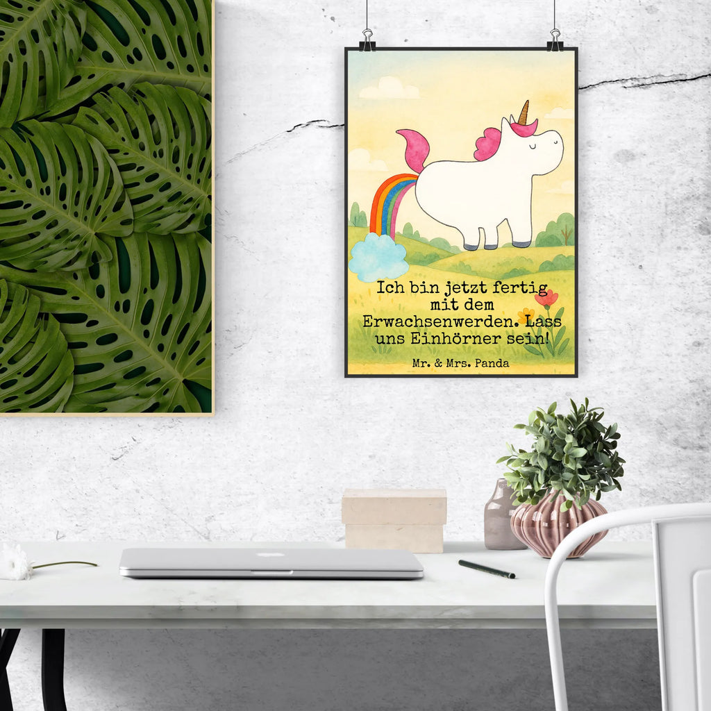 Poster unicorn fart Design Raumdekoration, Küchenposter, Designposter, Wandposter, Kunstdruck, Wanddekoration, Mr. & Mrs. Panda Poster, Wanddeko Bild, Wanddeko, Kinderposter, Posterdruck, Handgemaltes Poster, Bild, Poster, Einhorn, Einhörner, Einhorn Deko, Unicorn, lustig, Glitzer, Spaß, Einhornpower, Pups, Regenbogen, Freundin, Erwachsenwerden