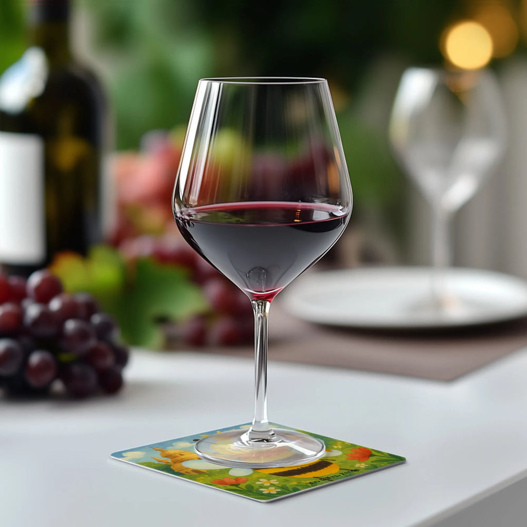 Bierdeckel Biene König Design Bierdeckel, Gastgeschenk Hochzeit, Tischdeko, Biene, Wespe, Hummel