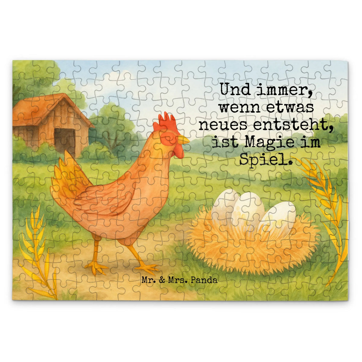 Puzzle Huhn Stolz Design Legespiel, 1500 Teile Puzzle, 2000 Teile Puzzle, Puzzle, 500 Teile Puzzle, 1000 Teile Puzzle, Geduldspiel, 300 Teile Puzzle, Puzzlespiel, Bauernhof, Hoftiere, Landwirtin, Landwirt, Hühner, Motivation, Landleben, Eier, Spruch, Hof, Geburt, Henne, Schwangerschaft, Hahn, Magie