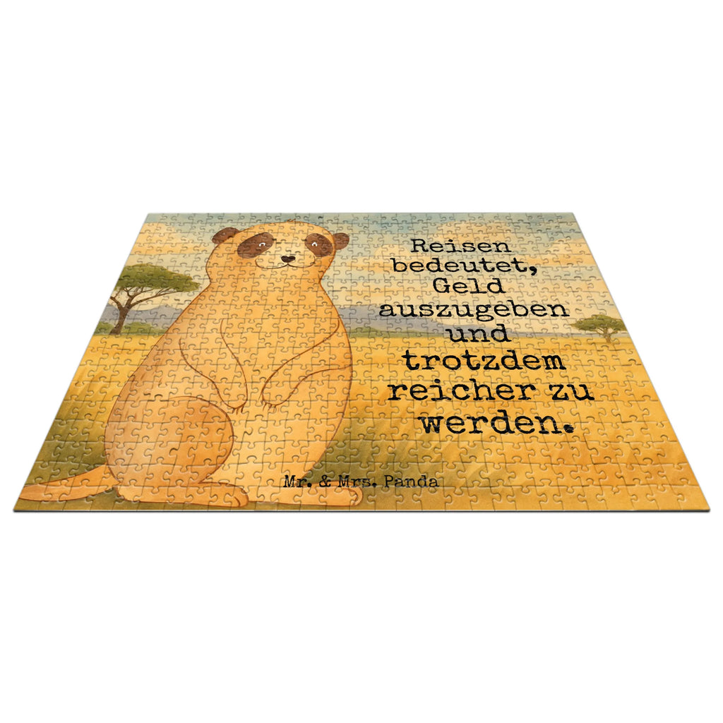 Puzzle Erdmännchen Design Puzzle, Afrika, Wildtiere, Erdmännchen, Reisen, Spruch, Weltreise, Afrikareise, Roadtrip, Traveling