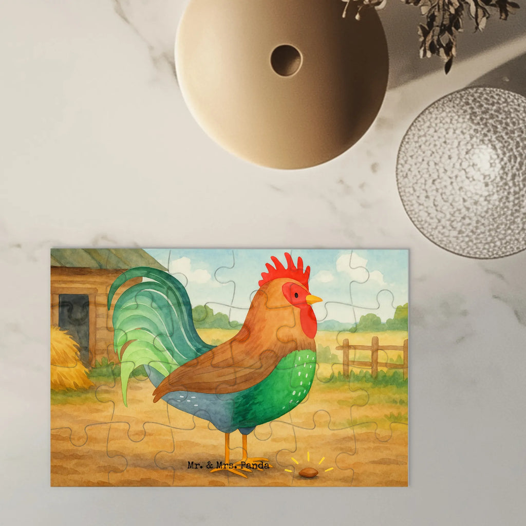 Puzzle Hahn Korn Design Puzzle, Bauernhof, Hoftiere, Landwirt, Landwirtin, Natur, Henne, Eier, Korn, Hahn