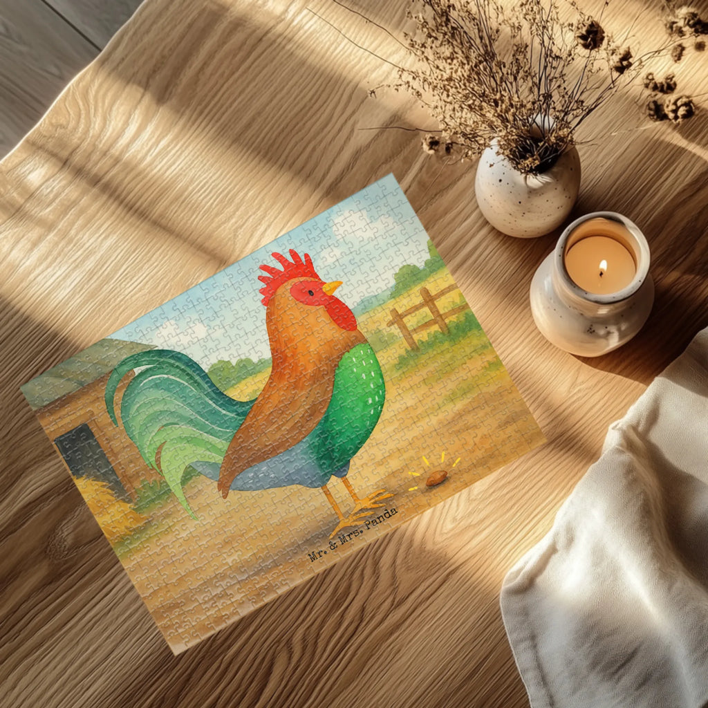 Puzzle Hahn Korn Design Puzzle, Bauernhof, Hoftiere, Landwirt, Landwirtin, Natur, Henne, Eier, Korn, Hahn